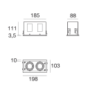 LINEA LIGHT - CESTA 2XCOB40 7W 198X103X111 BG3