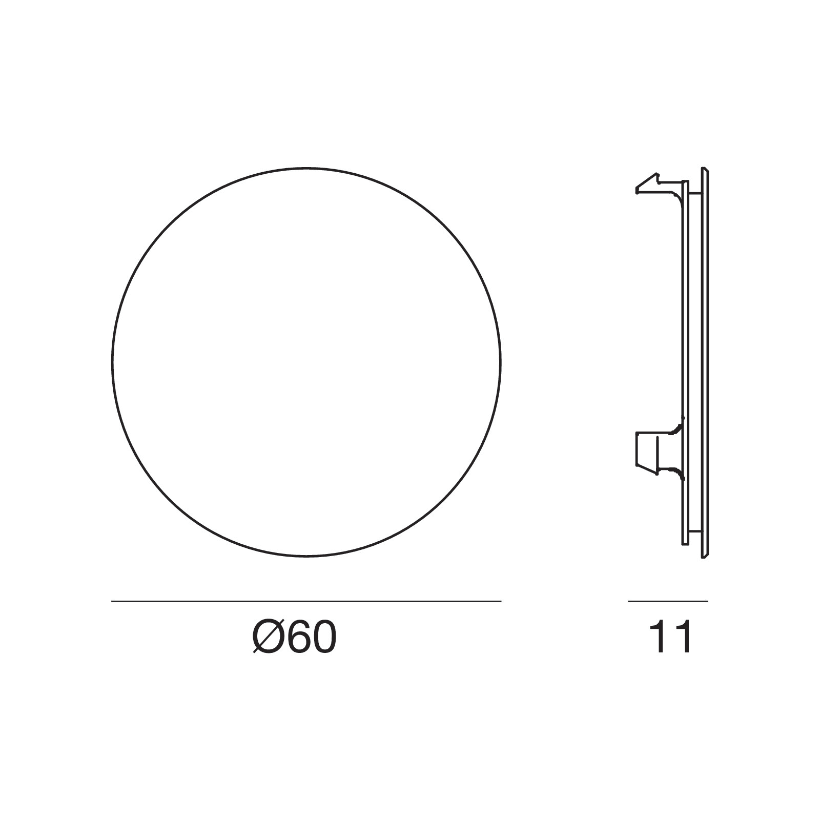 LINEA LIGHT - DIFF. MODODC D.60 TRASPARENTE