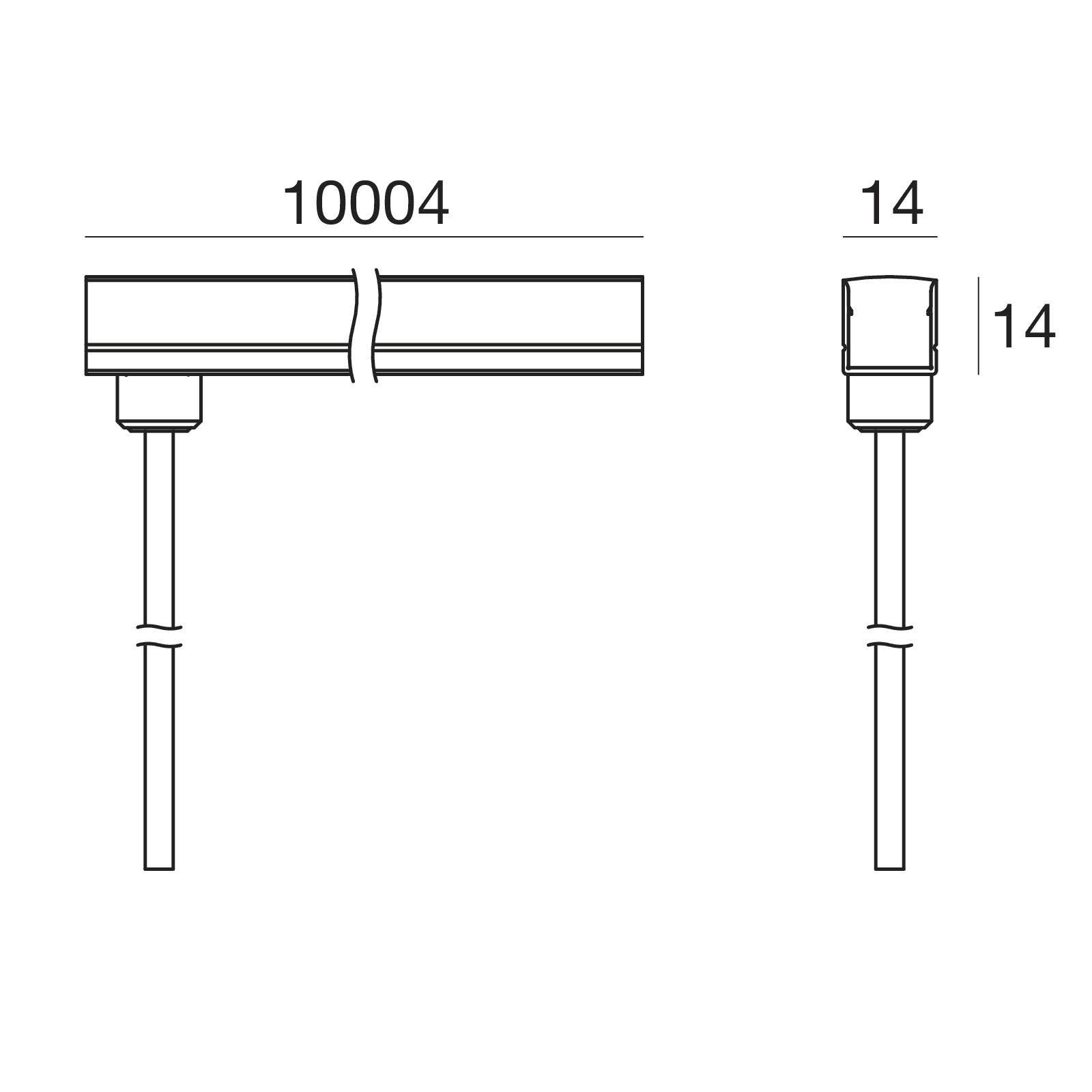 LINEA LIGHT - RUBBER PRO DF.WH 10W/M R90 W DI 100