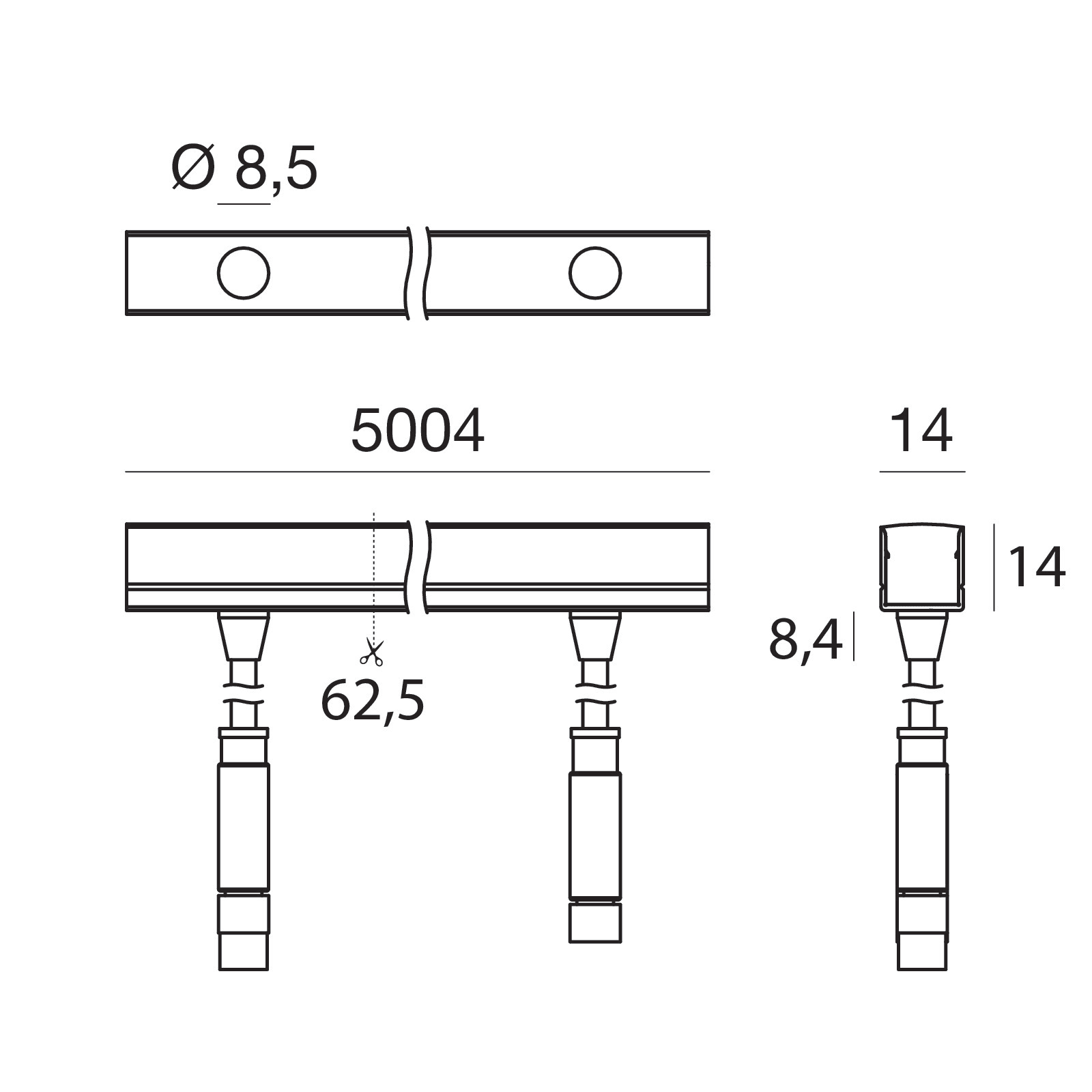 LINEA LIGHT - RUBBER DI. 5M 16W/M R90 2000-6000K