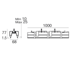 LINEA LIGHT - ROLLIP60-MC 1 INC.FLA L1000 13W WH