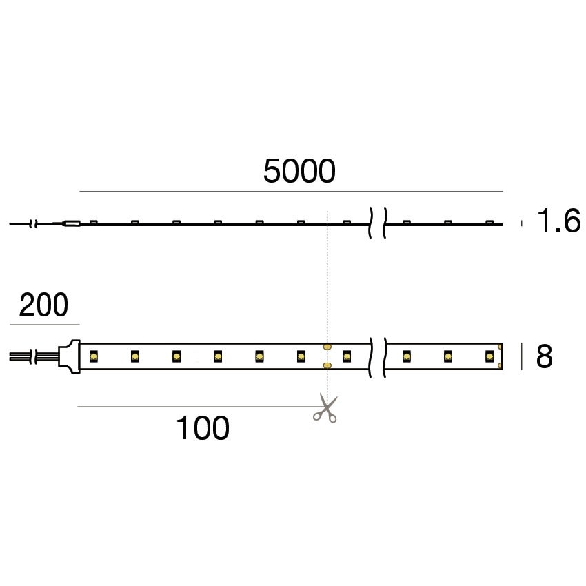 LINEA LIGHT - RIBBON BA_V2 24V 4.8W/M 60L 5M 3000