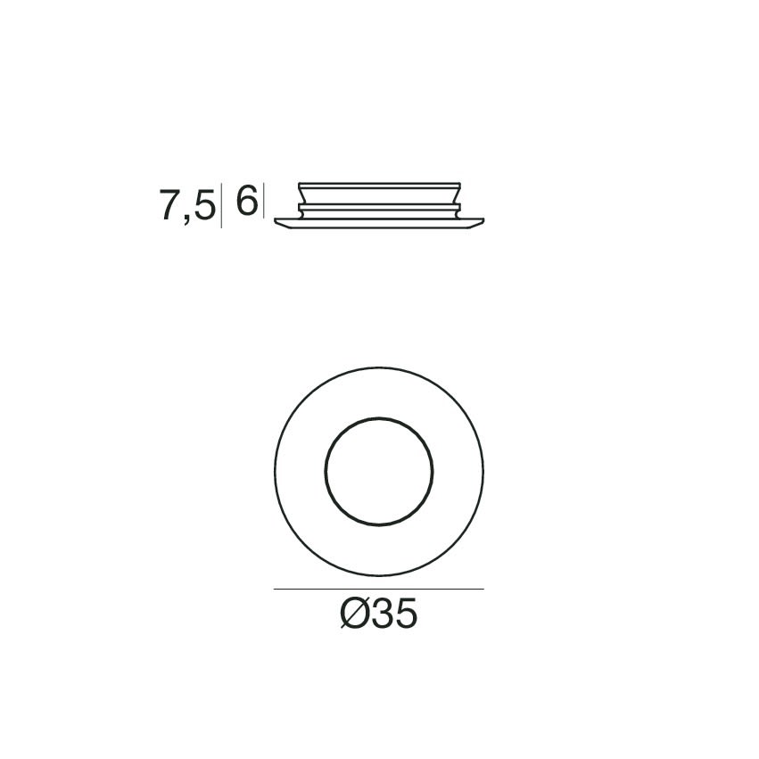 LINEA LIGHT - VISSA TONDO 1LED 0,7W CH