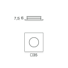 LINEA LIGHT - VISSA QUADRO 1LED 0,7W NK