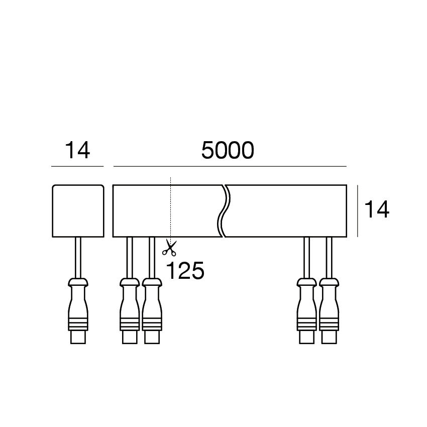 LINEA LIGHT - RUBBER 3D PIXEL RGBW 13.2W/M 5M