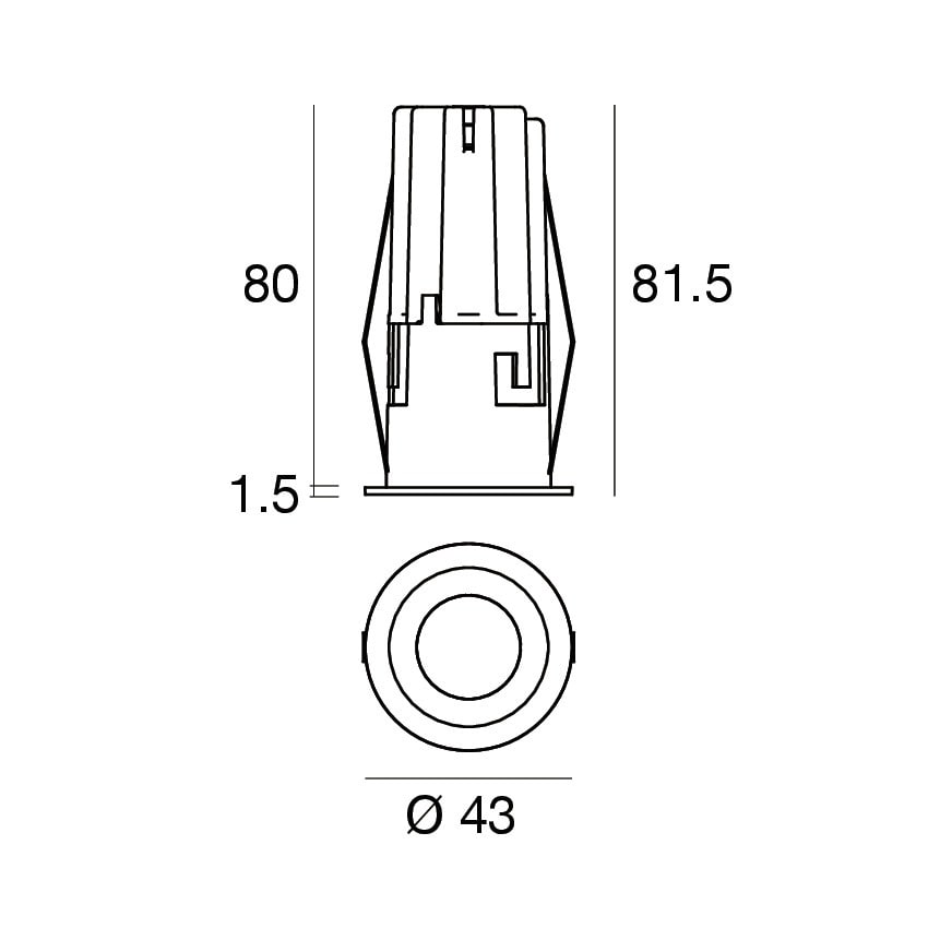 LINEA LIGHT - MODOC 1 INC. 6WDC C/FLANGIA D.44 C00579WHMWF