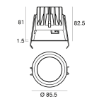 LINEA LIGHT - MODOC 2 INC. 10WDC C/FLANGIA D.86