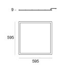 LINEA LIGHT - EMY Q595 40W CRI90 3000K S/AL UGR19