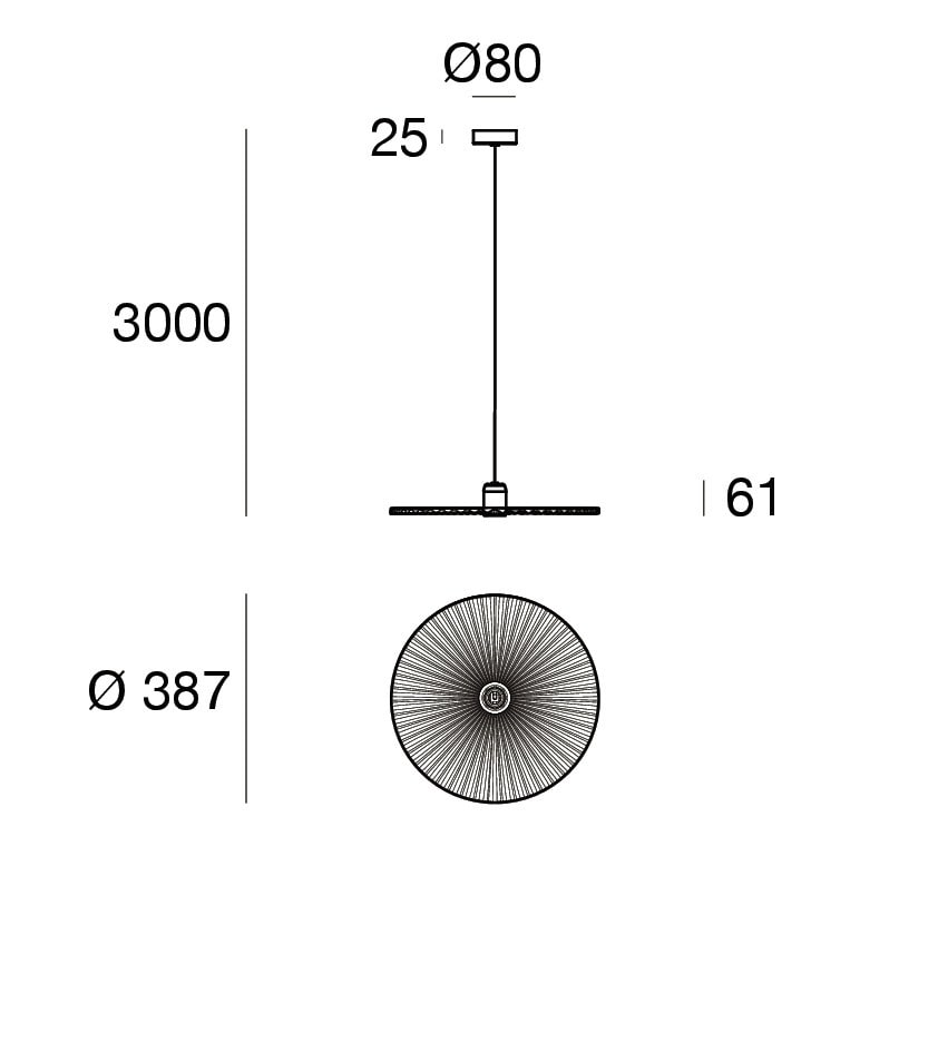 LINEA LIGHT - DOGE SOSP PICCOLO GREEN BLUE