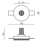 LINEA LIGHT - GYP.COLOR T 1X8W 42 3000K ON/OFF CA029AWHWMW