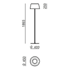 LINEA LIGHT - DELFI PIANT. STEEL BLUE 2700K PUSH