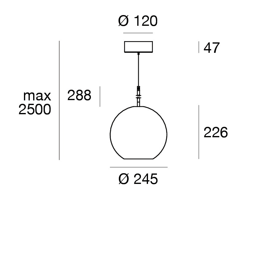 LINEA LIGHT - CRISTALBOLLA SOSP. S GREEN 2700K PH