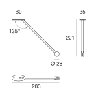 LINEA LIGHT - DISTANZ.SOFFITTO MONO H20 BIA.RAGGR