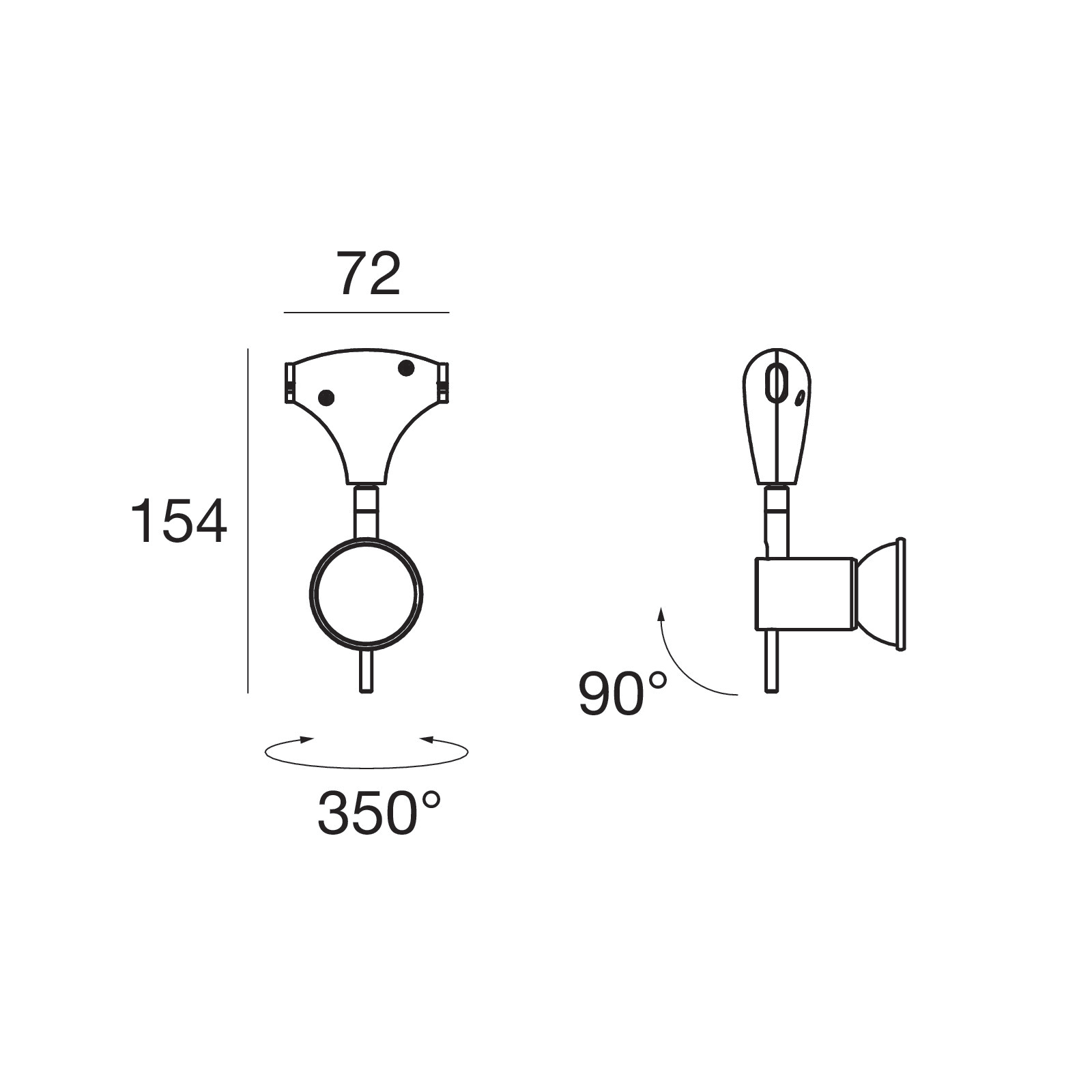 LINEA LIGHT - ANDROMEDA SPOT GZ10 163X87 B.CO RAG TR4304-4R