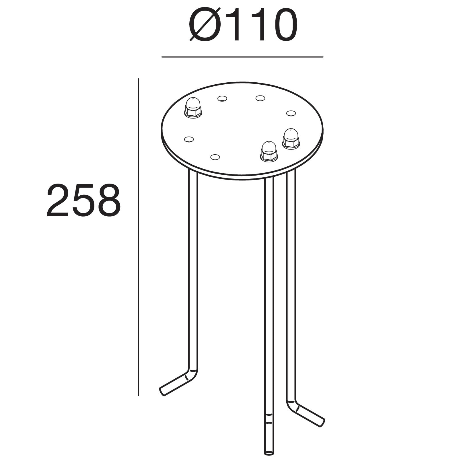 LINEA LIGHT - TIRAFONDO BUZZER D.110