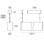 LINEA LIGHT - Sistemi - Sospensione | 198-264 V AC /176-280 V DC | 72 + 132 topLED 44 W DC - 48 W AC