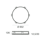 LINEA LIGHT - Plafone | 190-250 V | 78 topLED 60 W DC - 66 W AC