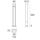 LINEA LIGHT - Paletti e teste palo | 220-240 V | 4 topLED 7 W DC - 9 W AC