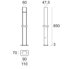 LINEA LIGHT - Paletti e teste palo | 198-264 V | 4 topLED 8.5 W DC - 10 W AC