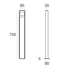 LINEA LIGHT - Paletti e teste palo | 220-240 V | 1 arrayLED 9.5 W DC - 11 W AC
