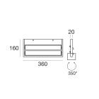 LINEA LIGHT - Lampada a parete | 220-240 V | 2 topLED 18 W DC - 22 W AC