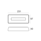 LINEA LIGHT - Lampada a parete | 198-264 V | 72 topLED 6.4 W DC - 7.8 W AC