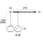 LINEA LIGHT - NODE SOSP FAR 10W 60 3000K B.CO