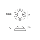 LINEA LIGHT - Uplights - Step Lights | 1 arrayLED 7 W AC 200-264 V AC