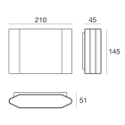 LINEA LIGHT - Lampada a parete | 198-264 V AC /220-240 V DC | 10 x powerLED 19.8 W DC - 22 W AC