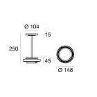 LINEA LIGHT - Lampada da terra - Paletti e teste palo | 220-240 V | 1 topLED 9 W DC - 10 W AC
