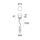 LINEA LIGHT - Paletti e teste palo | 1 arrayLED 7 W AC 200-264 V AC