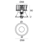 LINEA LIGHT - Downlights | 1 arrayLED 14 W DC 400 mA