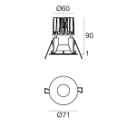 LINEA LIGHT - Downlights | 1 arrayLED 9 W DC 700 mA