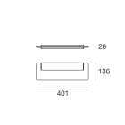 LINEA LIGHT - Lampada a parete | 220-240 V | 36 topLED 12 W DC - 13.7 W AC