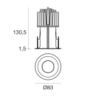 LINEA LIGHT - Downlights | 1 arrayLED 15 W DC 400 mA