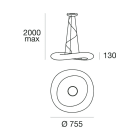 LINEA LIGHT - Sospensione | 1 topLED 26 W DC 700 mA