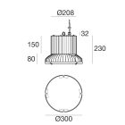 LINEA LIGHT - Sospensione | 198-264 V AC /180-275 V DC | 3 arrayLED 140 W DC - 150 W AC