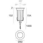 LINEA LIGHT - Uplights | 198-264 V | 1 x powerLED 8 W DC - 9 W AC
