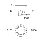 LINEA LIGHT - Uplights | 198-264 V | 1 arrayLED 13 W DC - 15 W AC