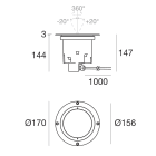 LINEA LIGHT - Uplights | 198-264 V | 1 arrayLED 13 W DC - 15 W AC
