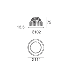 LINEA LIGHT - Downlights | 100-240 V | 1 arrayLED 15 W DC 400 mA