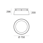 LINEA LIGHT - Plafone | 220-240 V | 2 topLED 42 W DC - 50 W AC