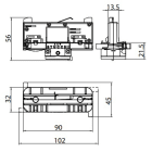 LINEA LIGHT - ADATT.STUCCHI TRIF.NERO 9009-4/B