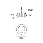 LINEA LIGHT - Downlights | 1 arrayLED 8 W DC 220 mA