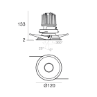 LINEA LIGHT - Downlights | 1 arrayLED 15 W DC 400 mA