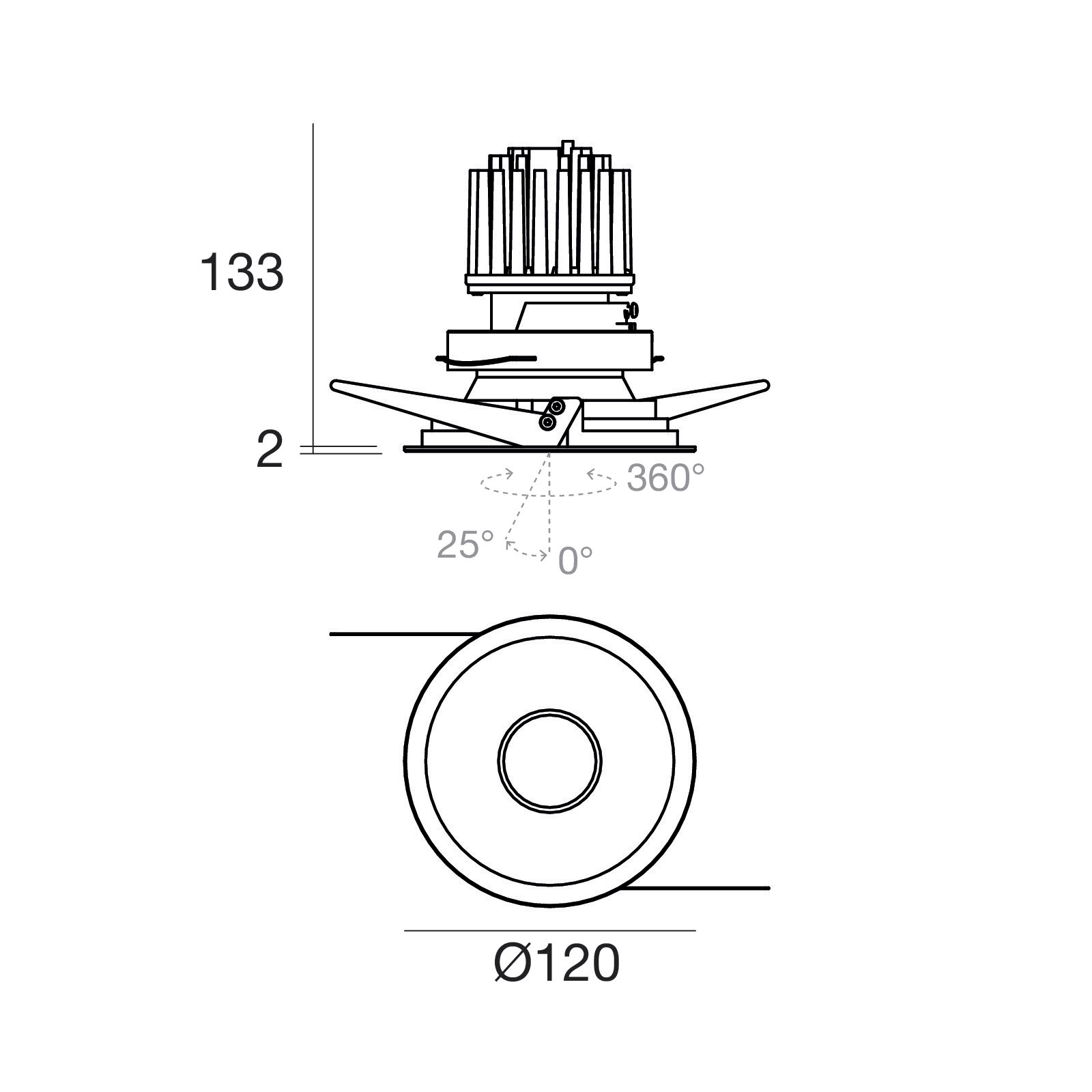LINEA LIGHT - Downlights | 1 arrayLED 15 W DC 400 mA