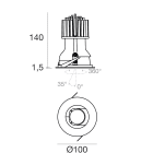 LINEA LIGHT - Downlights | 1 arrayLED 15 W DC 400 mA