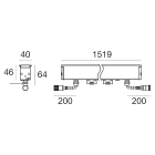 LINEA LIGHT - Elementi lineari | 100-277 V | 12 x powerLEDs 37.4 W DC - 41.3 W AC