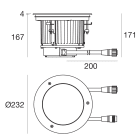 LINEA LIGHT - SUELO-R RGBW 120 1L 33W INOX