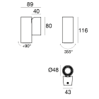 LINEA LIGHT - Lampada a parete | 198-264 V AC /186-275 V DC | 1 arrayLED 6.5 W DC - 8.5 W AC